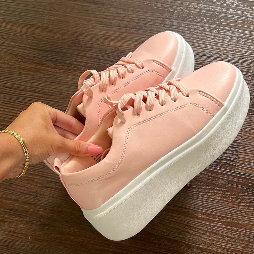 Pink sneakers